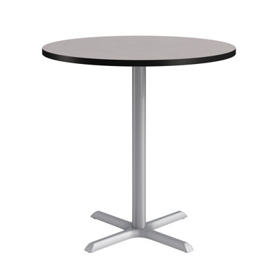KFI Studios Proof Round Pedestal Table, Bar Height X-Base