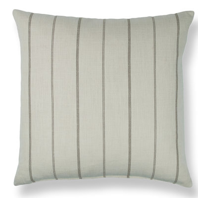 Striped Cotton Blend Reversible Throw Pillow