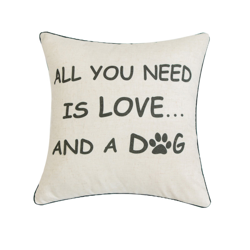 Coussin Love and Dog, Polyester
