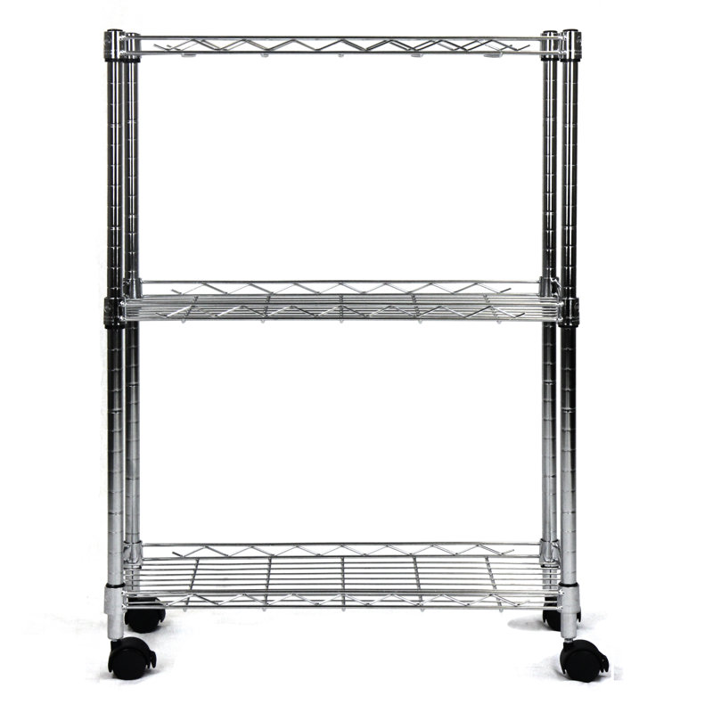 Tadcaster 22.5'' W Metal Height -Adjustable Shelving Unit with Wheels