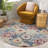 Orilla Tufted Wool/Cotton Floral Rug in Gray/Pink-34577625