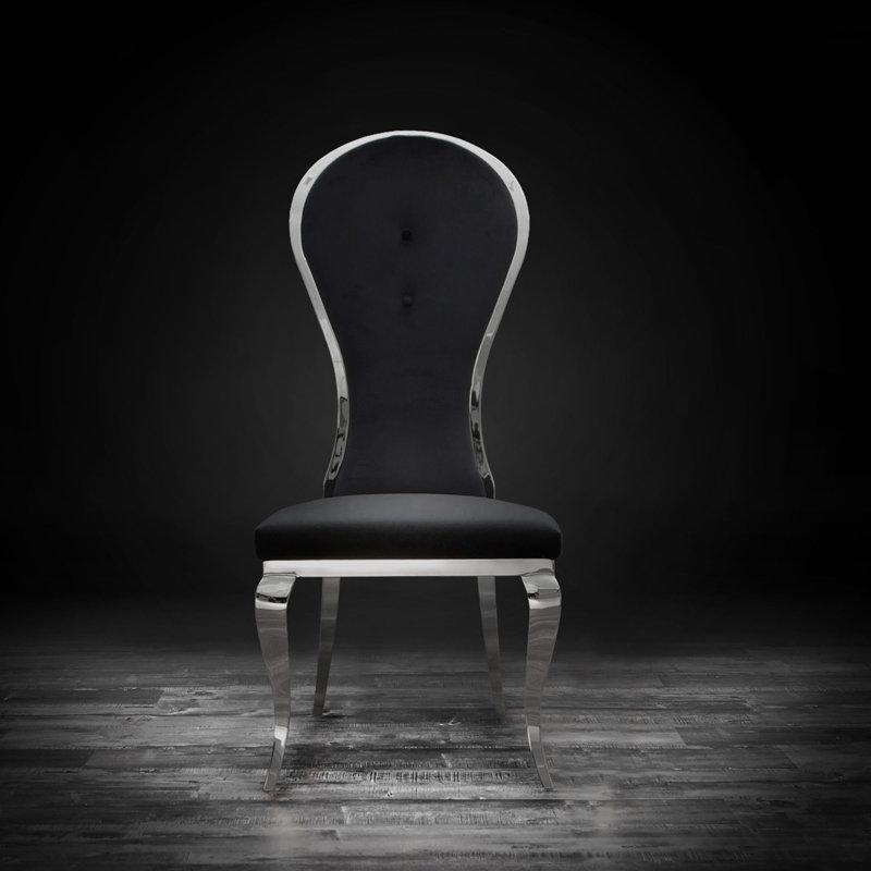 Fauteuil d'appoint en velours, Noir, Blanc