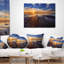 Vagues sur le sable pendant le coucher du soleil - Oreiller imprimé Sea & Shore-29599070-29599066