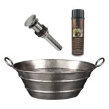Premier Copper Products BSP5_VOB16EN-P Bathroom Sink And Drain Package