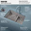 Ensemble d'évier de cuisine à double cuve 60/40 Karran Quartz 32 po x 21-1 / 4 po-54821683