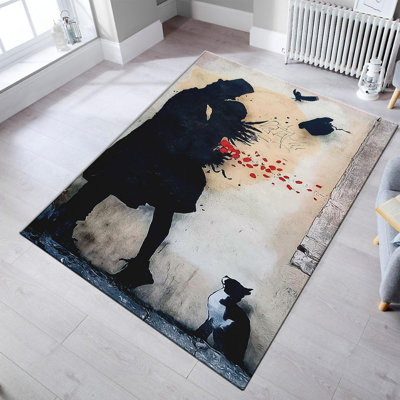 Tapis en polyester de qualité supérieure, 6,6 x 9,5 pieds | 100% antibactérien, antidérapant sous le dessous, hauteur des poils de 0,4 po | Lavable à la machine, facile d'entretien | Parfait pour le salon, la chambre à coucher ou le bureau - Durable et élégant