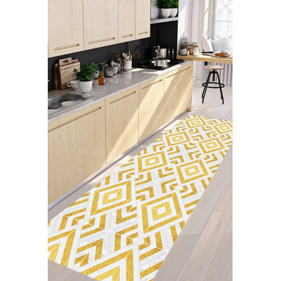 Caren Non-Slip Geometric Doormat