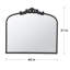 Miroir arqué de 40 po x 31 po au design baroque élégant. Pour console, salon, salle de bain. Noir 50% verre, 30% fer, 20%. 20,5 lb Superbe salle de bain, entrée.-130489113-130489114