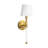 Auburn Crystal Sconce; Dimensions 6W X 19.5H X 7D; Uses One Maximum 60 Watt E12 Base Bulb (Not Included)