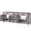 Fermeture douce 80 po X P 22 po, meuble-lavabo double en chêne blanc, article entièrement fabriqué, deux armoires intérieures, quatre tiroirs et un grand espace de rangement, structure en bois massif - technologie de large pouces, assemblé,