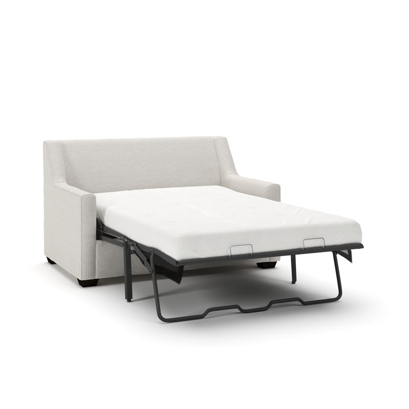Canapé-lit rembourré de 56 po Gemi, Canvas Macarena gris pâle