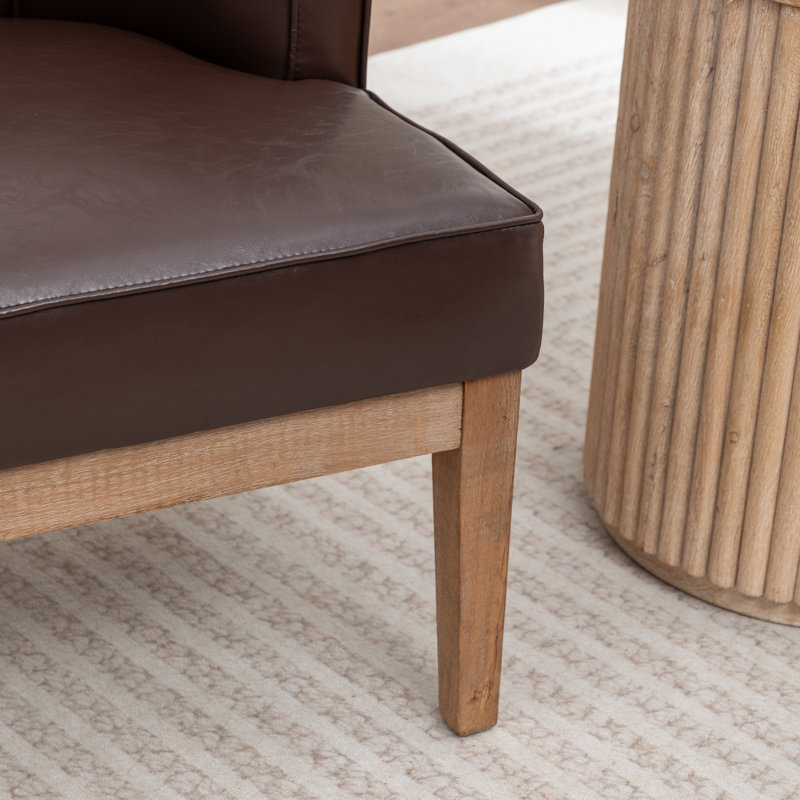 Fauteuil demi-tonneau Karoll, Café noir