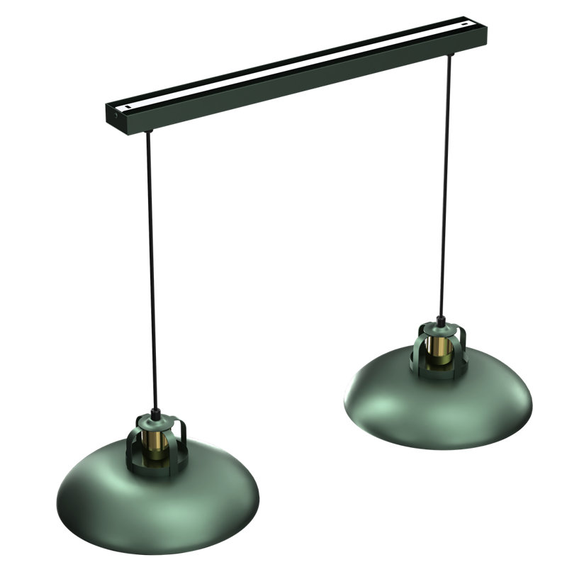 Felix 2 - Light Dome;Shaded;Cluster Pendant, Green/Gold