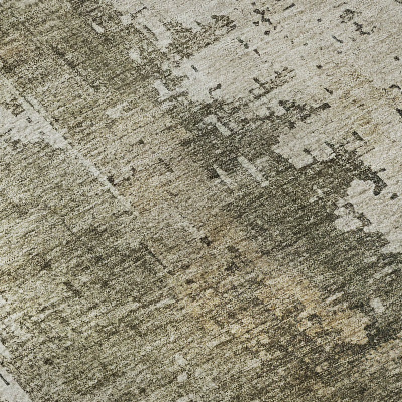 Tapis abstrait Baford AMF1649 lavable à la machine de qualité supérieure, Rectangle 1 pi 8 po x 2 pi 6 po