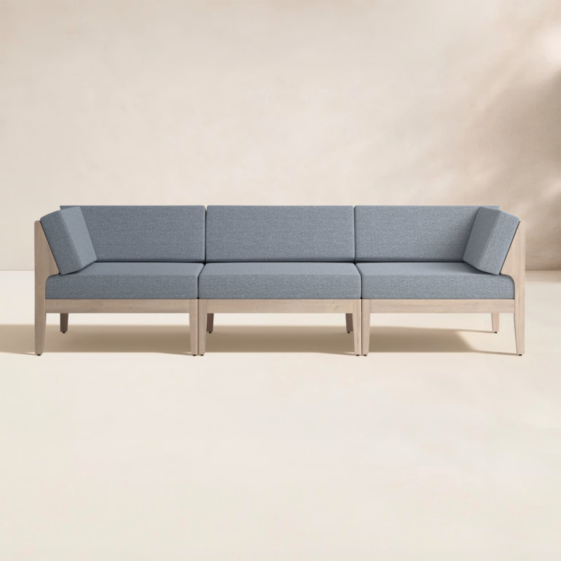 Deloris 91'' Acacia Outdoor Sofa, Natural
