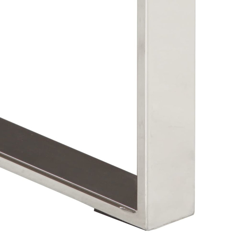 Adalis 105cm Solid Wood Top Console Table, Chrome