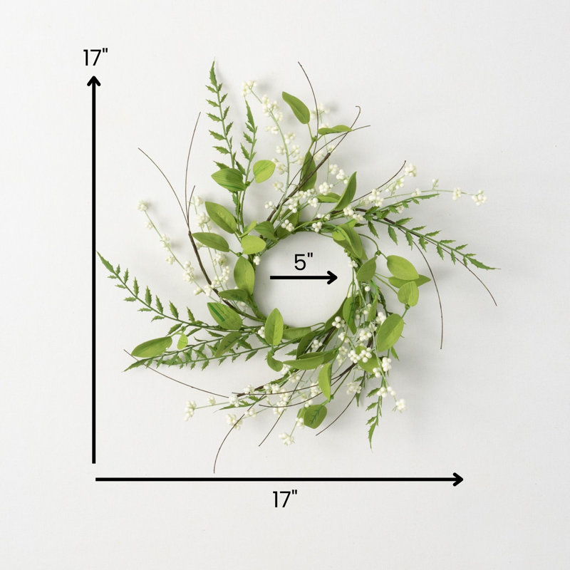 Faux Mixed Assortment Wreath, 17" W x 17" H x 4.5" D