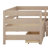 Twin Size L-Shaped Platform Bed For 2, Wood Kids Platform Bed Frame With 3 Storage Drawers And Guardrail, Sturdy Slats Support-135366823