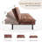 Multifunctional Upholstered Sofa Bed With Adjustable Armrests And Reclining Backs-85771478-85771476