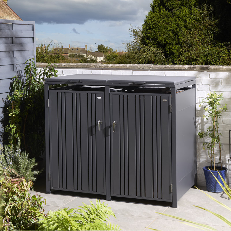 Metal Double Bin Store, Anthracite