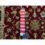 Tapis de couloir rouge en laine noué à la main 2 pi 9 po x 12 pi 3 po Rajasthan 85D642F283C04EF6998C966DBA1ADCC4