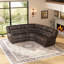 Canapé modulaire inclinable manuel en faux cuir Manasas 3 pièces de 97,8 po de largeur-96677589