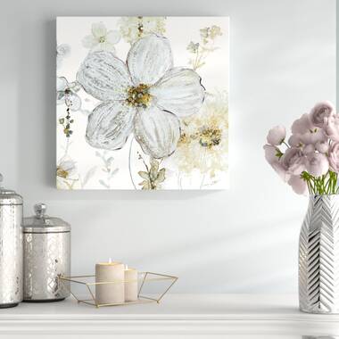 Glitter flowers Canvas Print