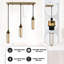 3 - Light French Gold Caged Pendant