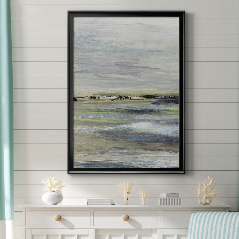 Wetlands I - Peinture sur toile encadrée, Cadre noir, H 22,5 po x l 30,5 po x P 1,5 po