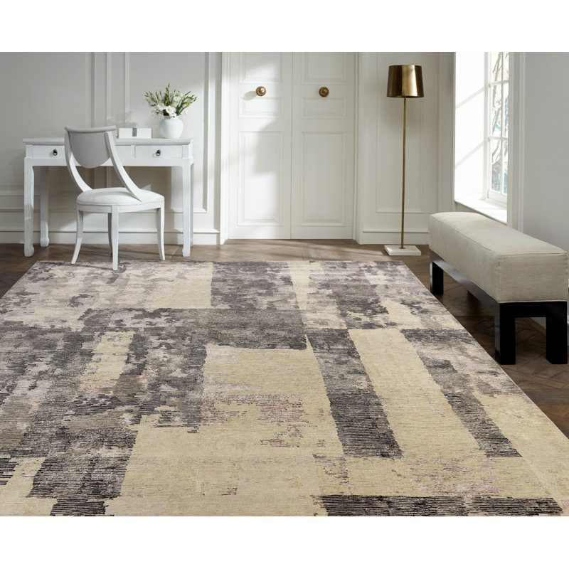 Area Rug in Gray, Rectangle 12' x 15'
