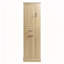 Grande armoire de rangement moderne avec compartiment inclinable et tablettes réglables, rangement latéral à gauche et à droite-1096547381