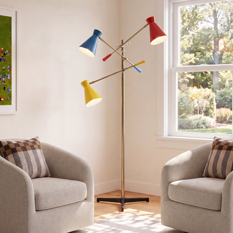 Keane Tree Floor Lamp, Blue/Red/Yellow