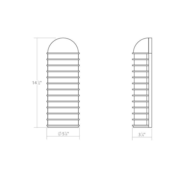 Textured White 14.5" Dimmable LED Flush Mount Sconce