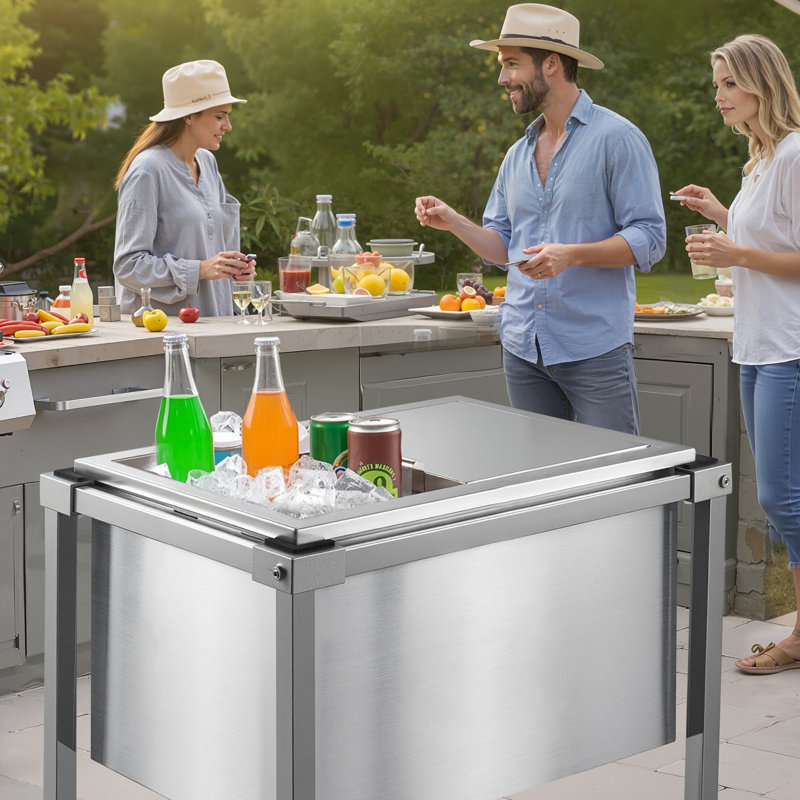Bac à glace sur roulettes 29,6 pte