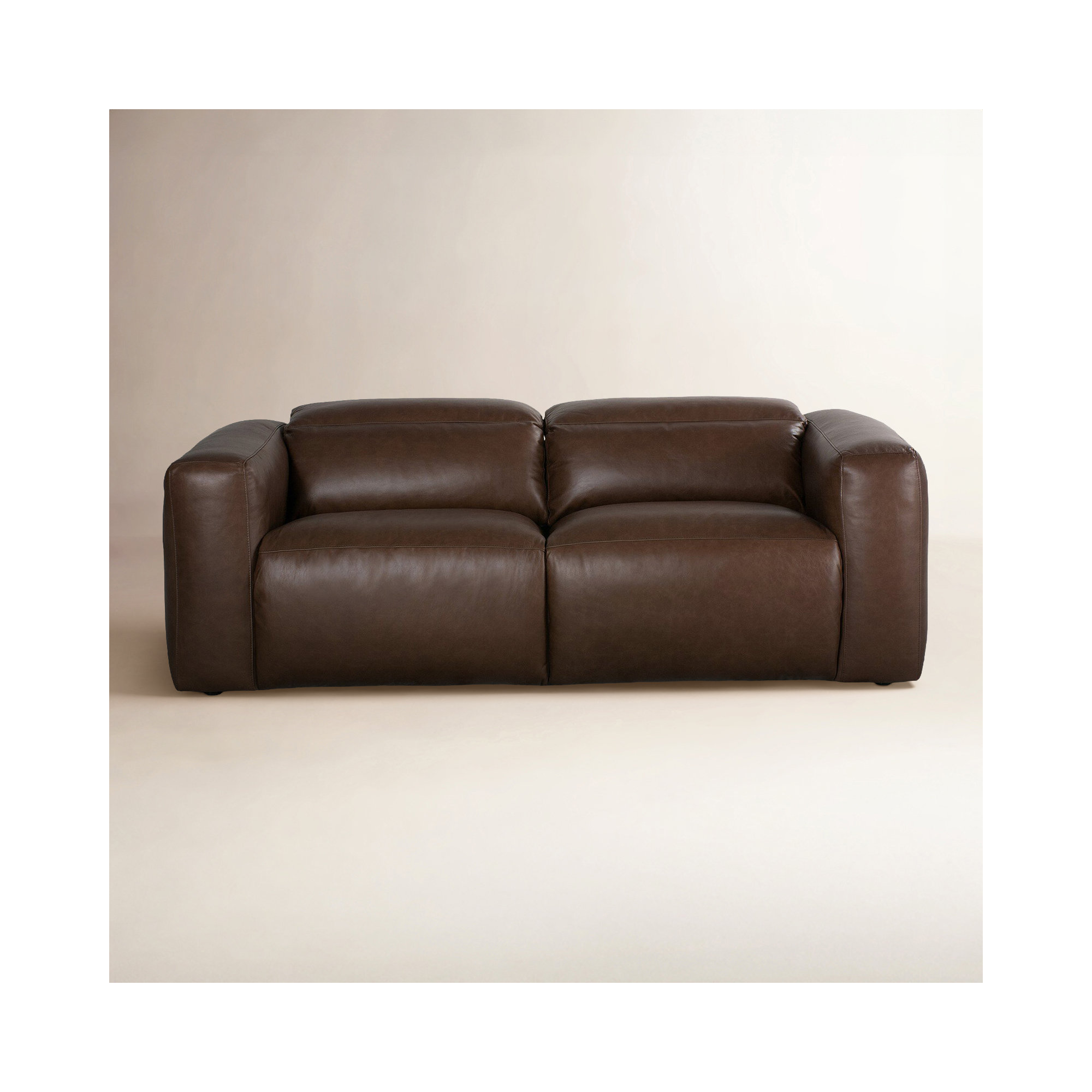 Amed 89" Upholstered Power Reclining Sofa, Sonoma Coco Genuine Leather