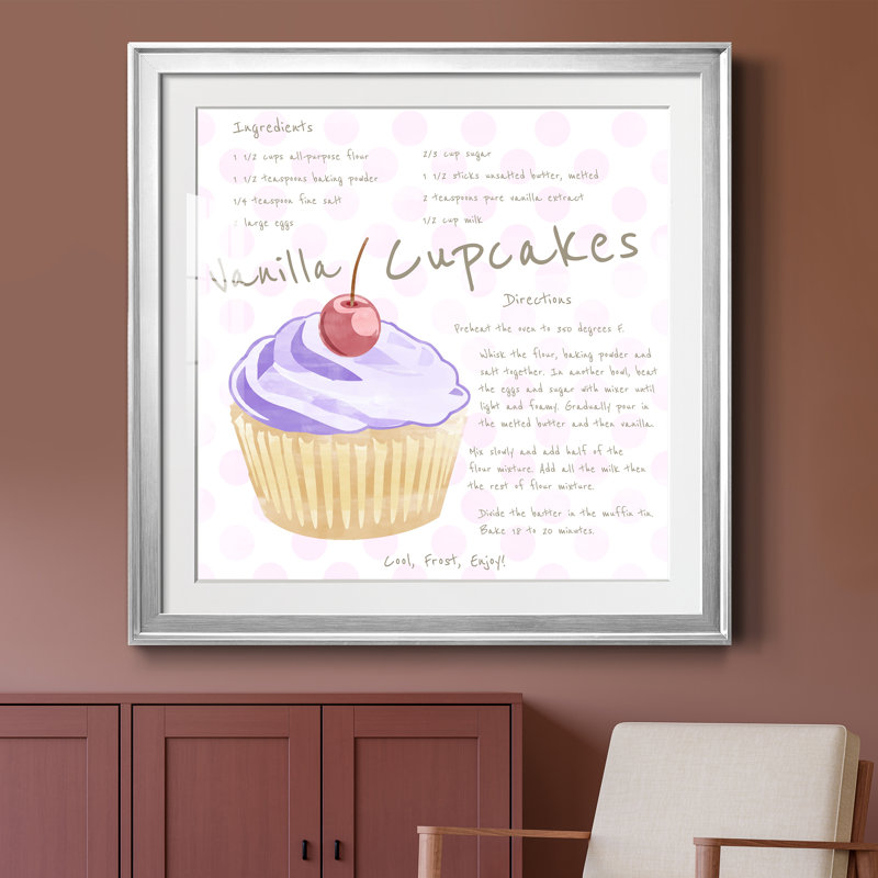 " Vanilla Cupcake ", Silver, 28" H x 28" W x 1" D
