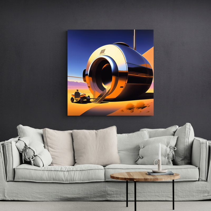 "Time Machine Timecasket" par Stephen Chambers, impression sur toile tendue, L 15 po x H 15 po