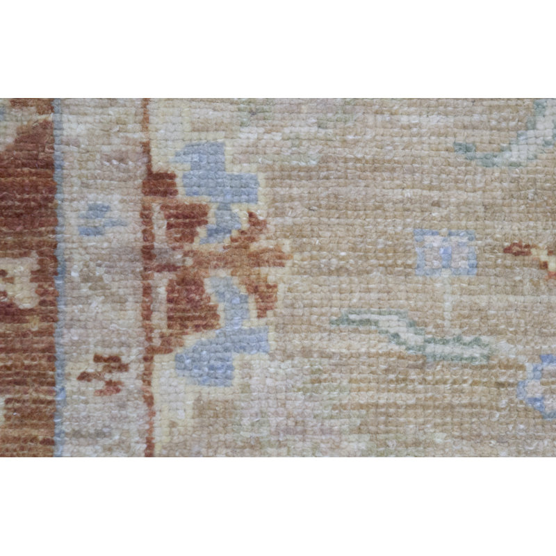Tapis doré et rouille de haute qualité noué à la main