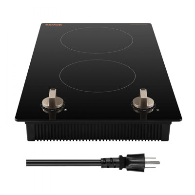 Commande de brûleur de comptoir électrique 1800W à 2 brûleurs à induction