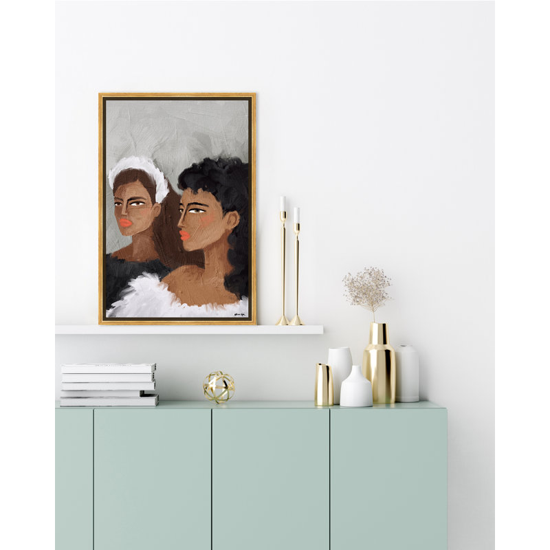Together Again - Painting on Canvas, 46.5" H x 31.5" W x 1.5" D