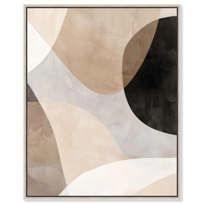 "Earthy Overlays III", reproduction d'art sur toile par Art Remedy, cadre argenté, 30 x 36