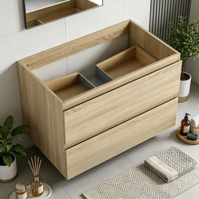 Wall Mounted Single Bathroom Vanity Base Only