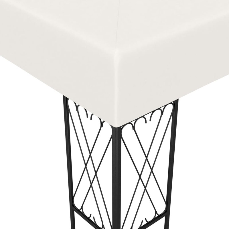 Abri de jardin rectangulaire rectangulaire en polyester 9,8 x 13,1 pi Gazebo, Crème