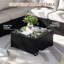 Ensemble de meubles de patio 6 pièces, avec coussins et table basse en verre, ensemble de canapé modulaire en osier de rotin Pe-576848130