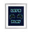 Let's Play Blue Retro Gamer, reproduction encadrée sous verre, conception de Marcus Prime-57580984-57580987