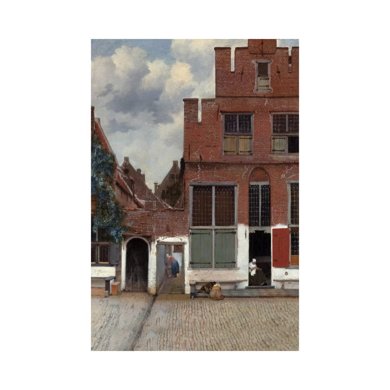 Street In Delft by Johannes Vermeer - Wrapped Canvas Print, 101.6 cm H x 66.04 cm W x 1.91 cm D