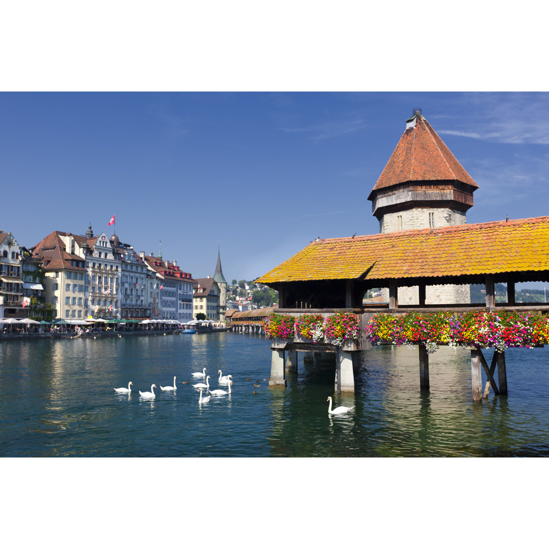 Luzerner Kapellbrücke von Torichter - Leinwandfoto im Wickelformat