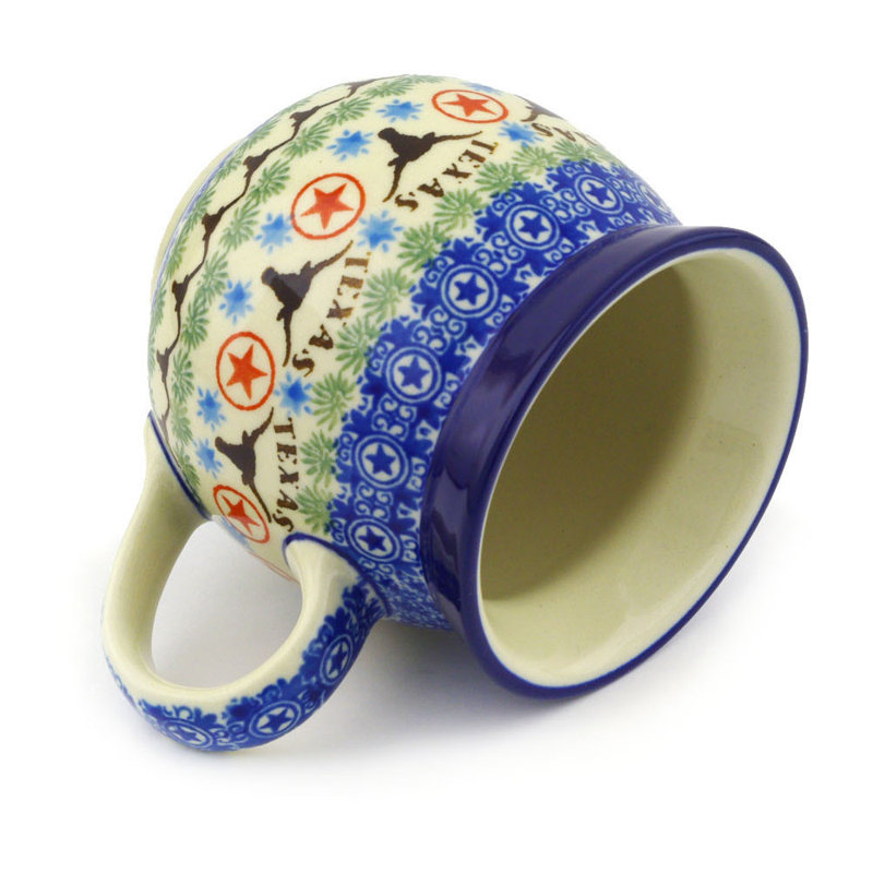 Tasse à bulles en grès poli 16 oz - French Longhorns, 12