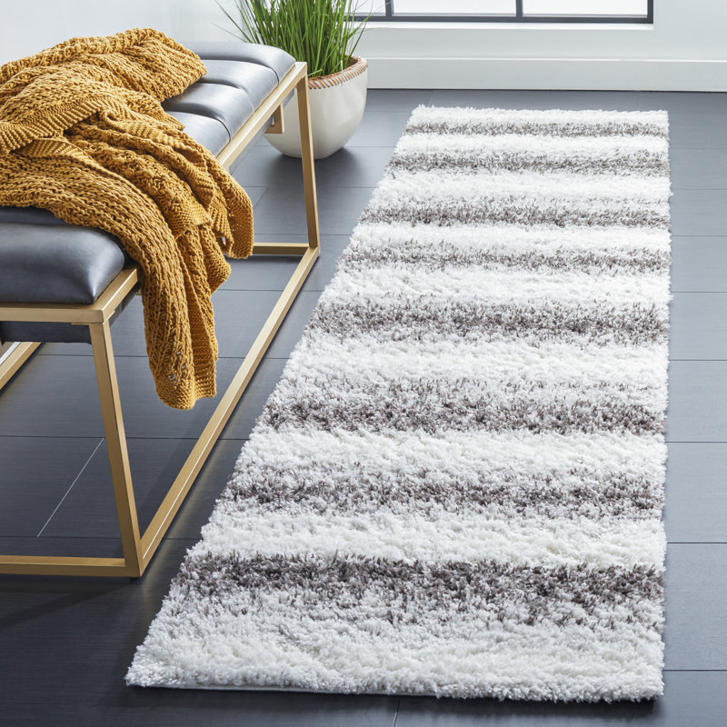 Omaury Performance Striped Rug, Runner 2'3" x 8'