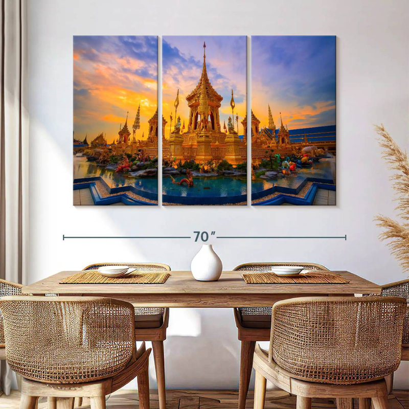 Lilie Golden Royal Crematorium Thailand, 42" H x 65" W